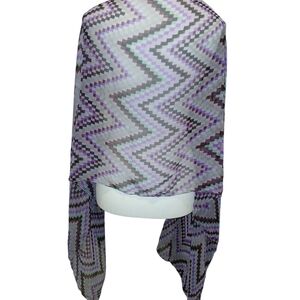 Big Buddha Zigzag Purple and Black Scarf